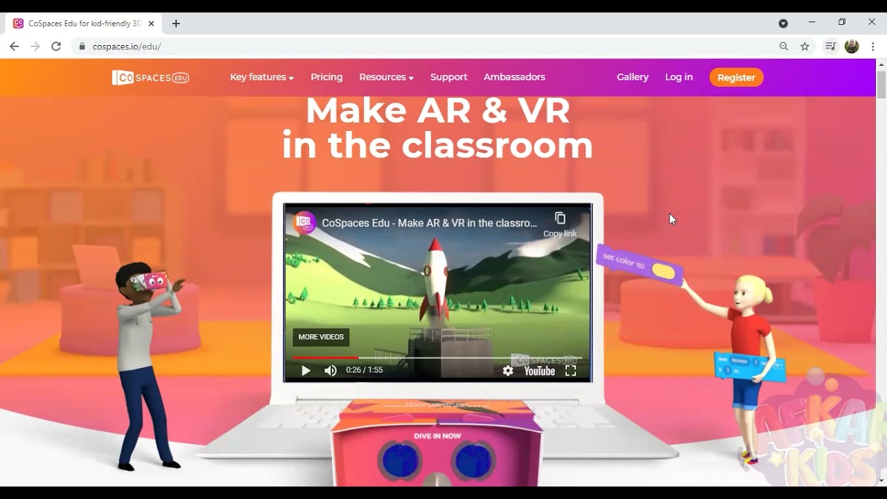 كيفية العمل على منصة Cospaces Edu