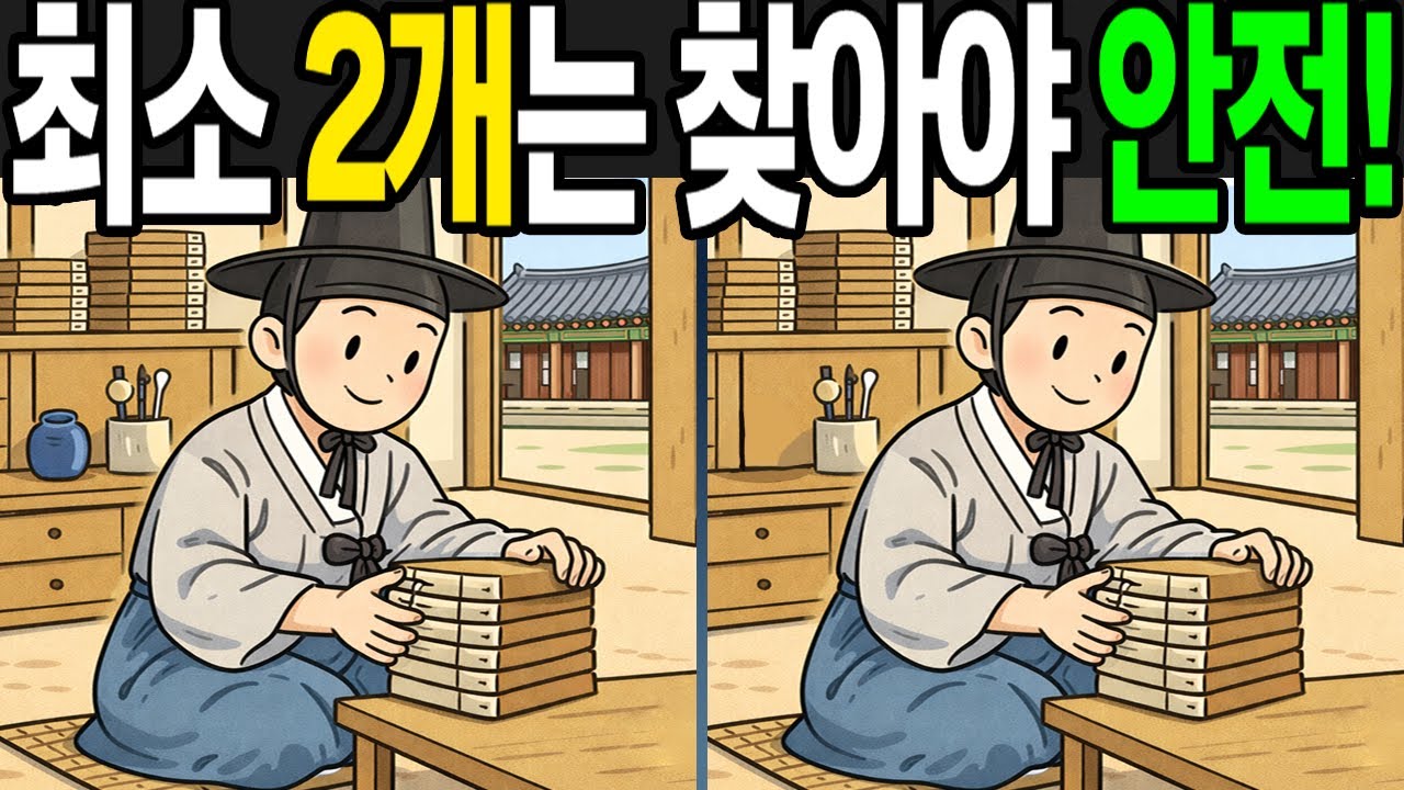 【틀린그림찾기 | 치매예방】최소 2개는 찾아야 안전!【 find difference | 퀴즈 Quiz | 間違い探し | 다른그림찾기 】