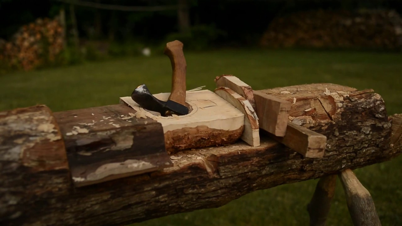 Kuksa Carving - alexyerks.com - Carving a wooden cup with an axe and knife