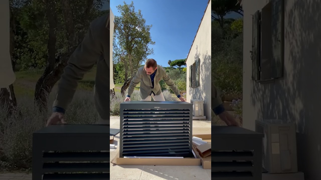 Cache pompe &agrave; chaleur #decoclim ! #climatisation #decoration #hvac