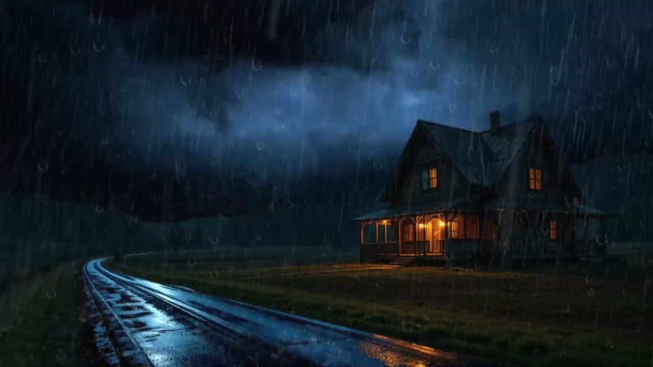 Heavy Rain & Thunderstorm for Sleeping | Rainy Night Ambience to Fall Asleep Fast