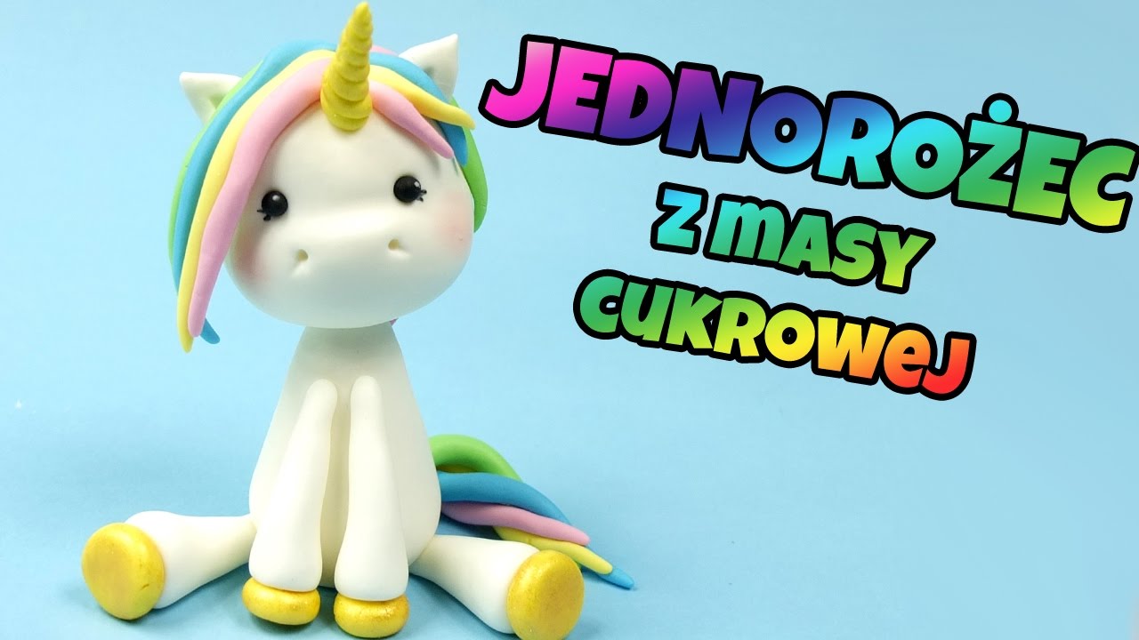 JEDNOROŻEC z masy cukrowej! Jak zrobić jednorożca figurka na tort