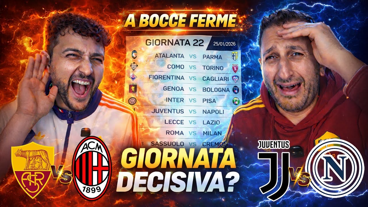🔥 Juventus-Napoli e Roma-Milan: la 22° giornata può CAMBIARE il CAMPIONATO‼️ Analisi Serie A