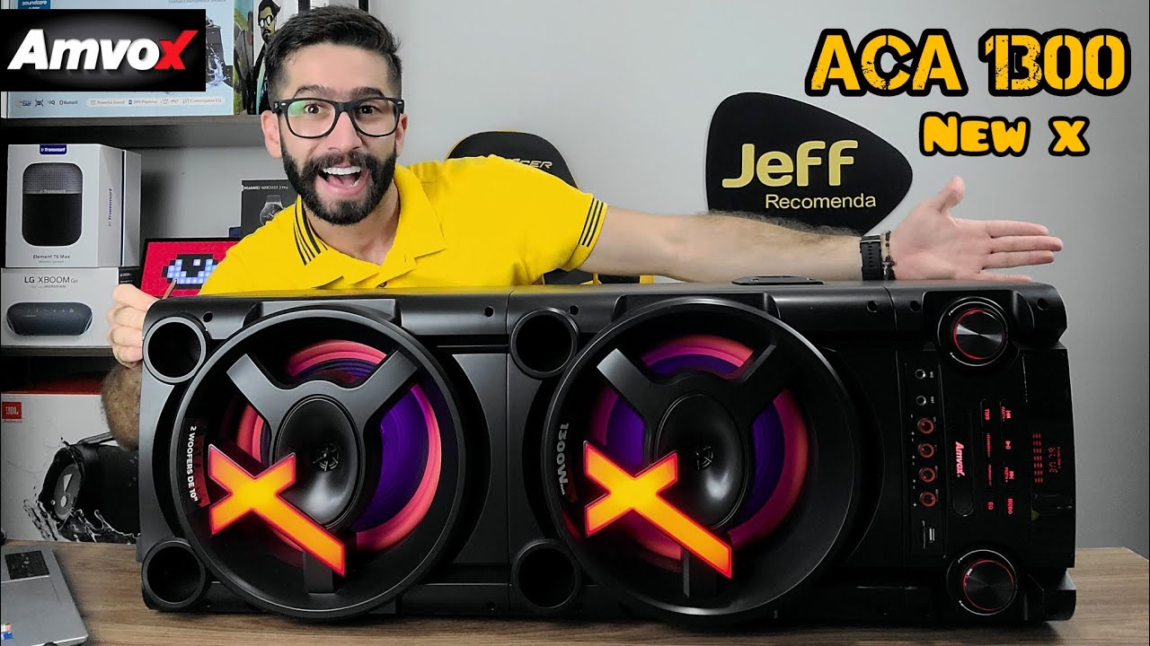 Torre de som AMVOX ACA 1300 NEW X 1300W: Fiquei SURPREENDIDO! (Unboxing/Análise Completa)