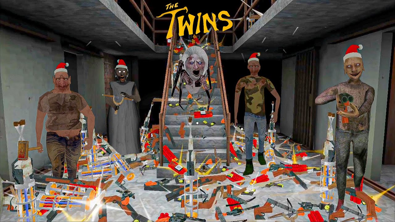 The Twins Remake - Unlimited Weapons Vs Granny Grandpa Bob And Buck.