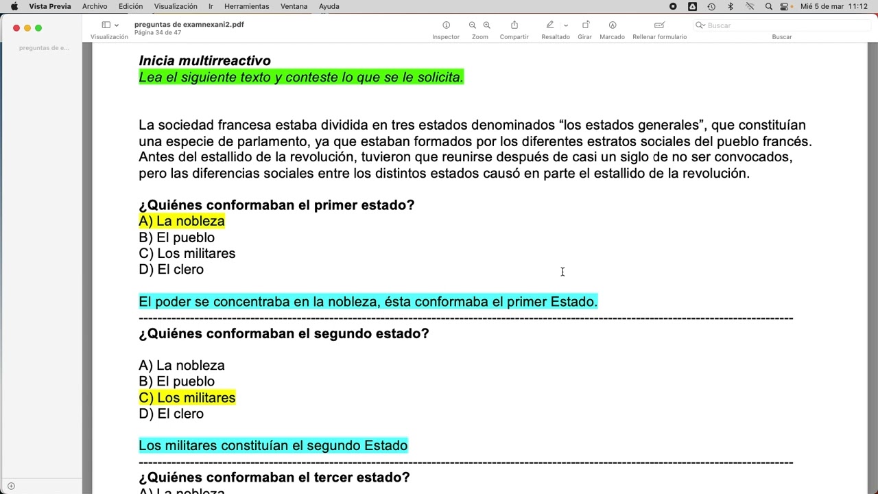 GUIA EXANI II IINGRESO  UNIVERSIDAD AUTONOMA DEL ESTADO DE MEXICO UAEMEX   PREGUNTAS Y RESPUESTAS