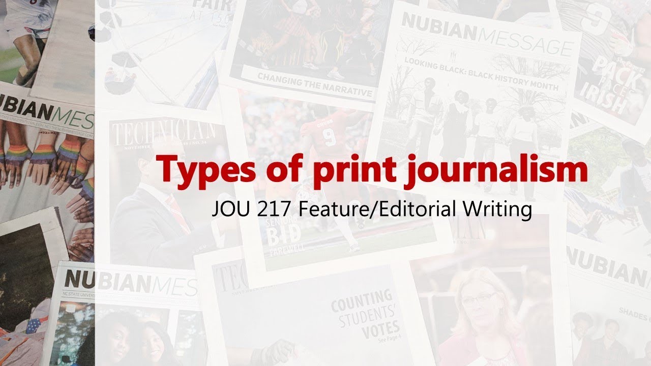 Types of print journalism