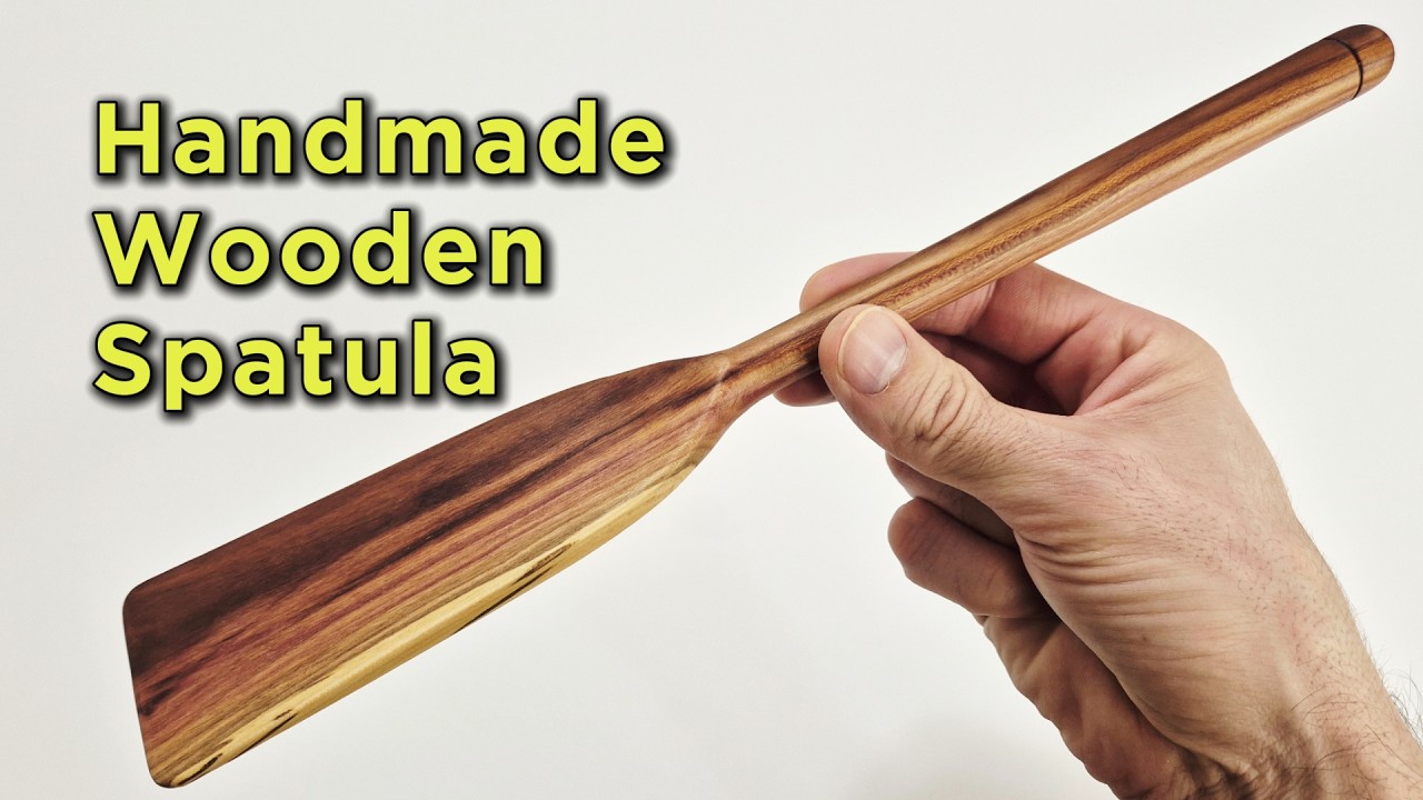 ASMR Woodturning – Making a Beautiful Handmade Wooden Spatula
