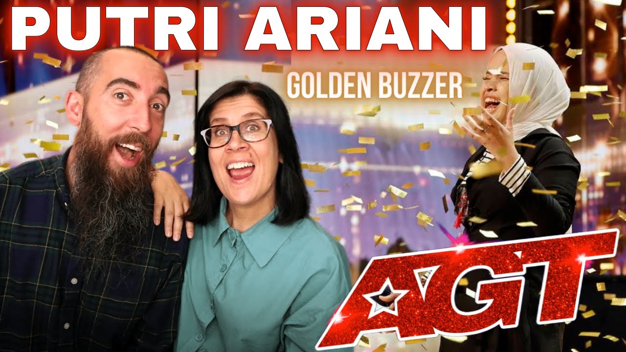 Putri Ariani receives the GOLDEN BUZZER | Auditions | AGT 2023 (REACTION) with my wife