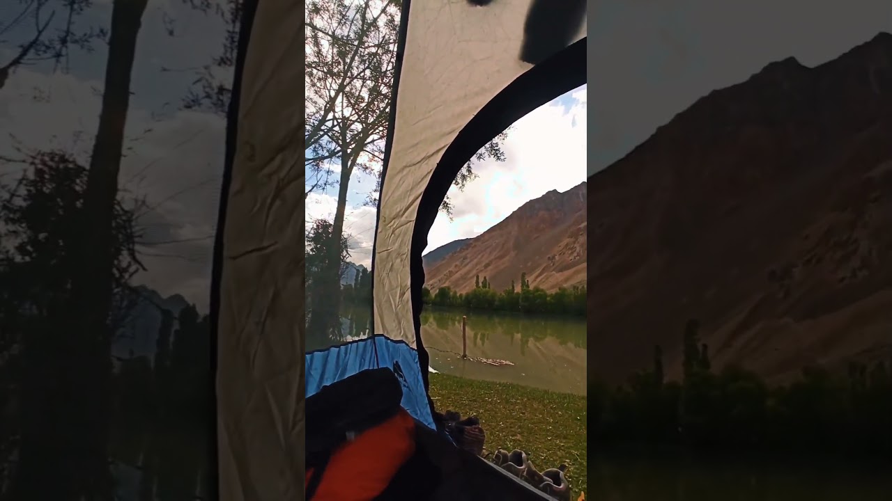 Could you feel the calmness?#travel #phandar #camping #biker #couple #advanture#tiktok