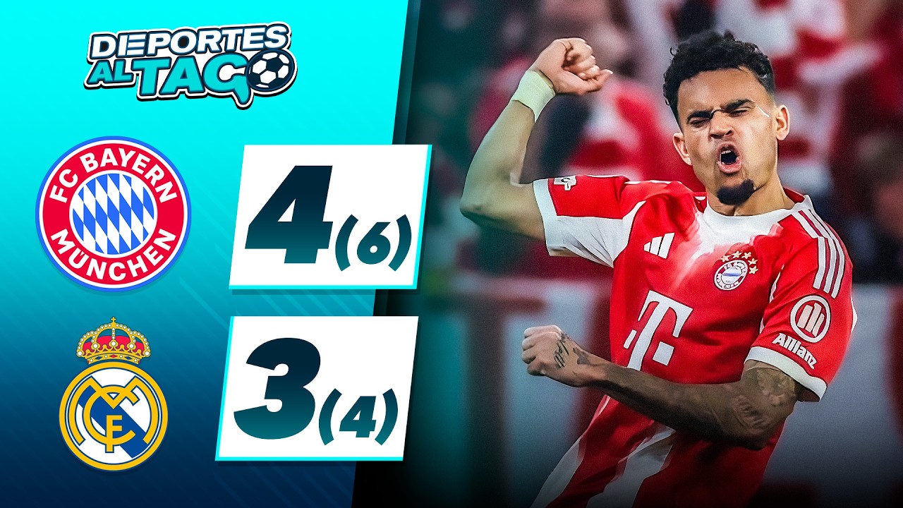 ✅ BAYERN MUNICH le GAN&Oacute; al REAL MADRID y se clasific&oacute; a la SEMIFINAL de la CHAMPIONS LEAGUE