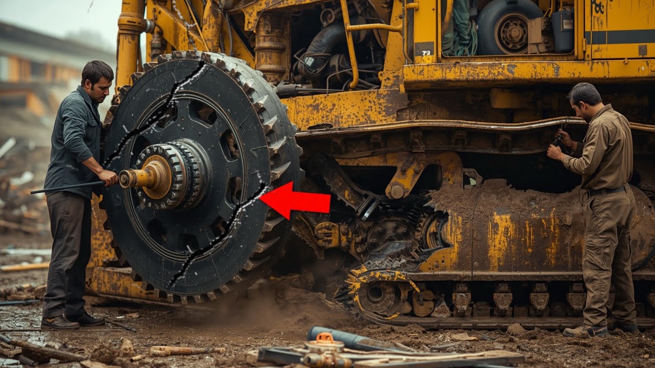 Caterpillar Loader Broken Under-Wheel Gear Repaired by Expert Mechanic – Amazing Fix