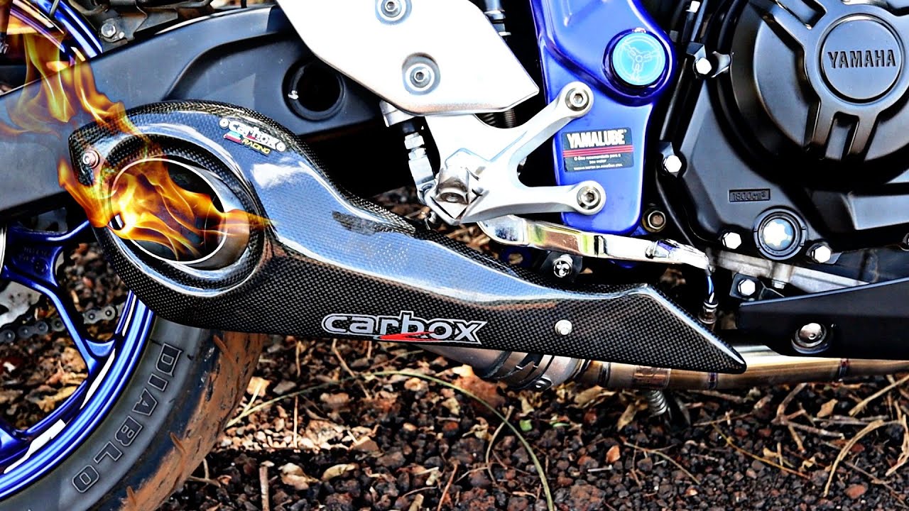 Som do escape Carbox na MT03, teste com e sem DB-Killer (comparativo com o original)