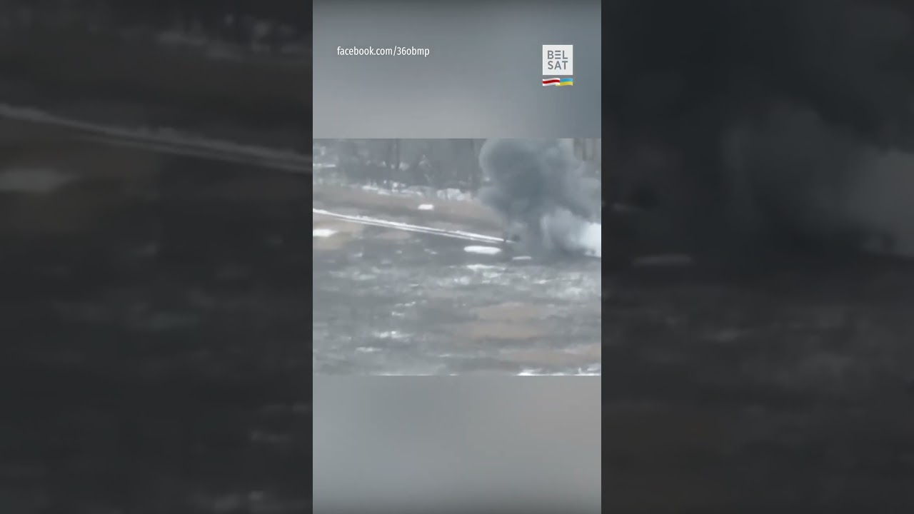 A Russian APC Exploded on a Mine in the Donetsk Region #shorts