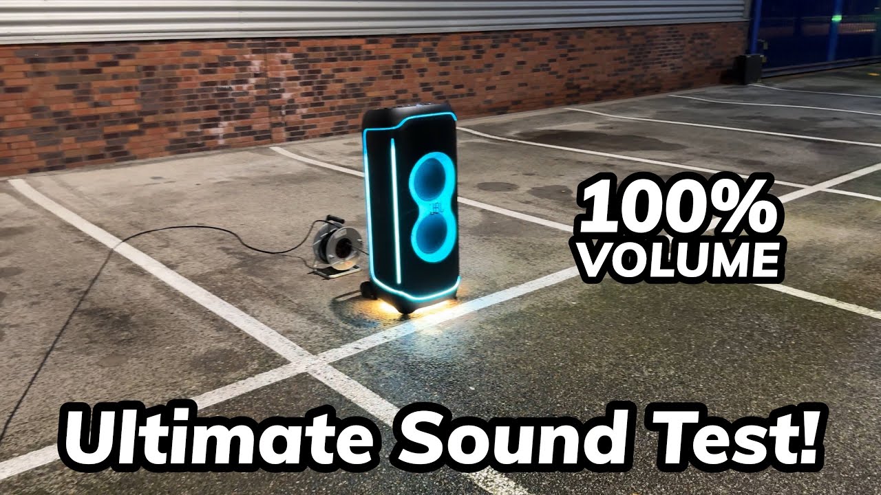 JBL Partybox Ultimate Techno Outdoor Test 100% volume!