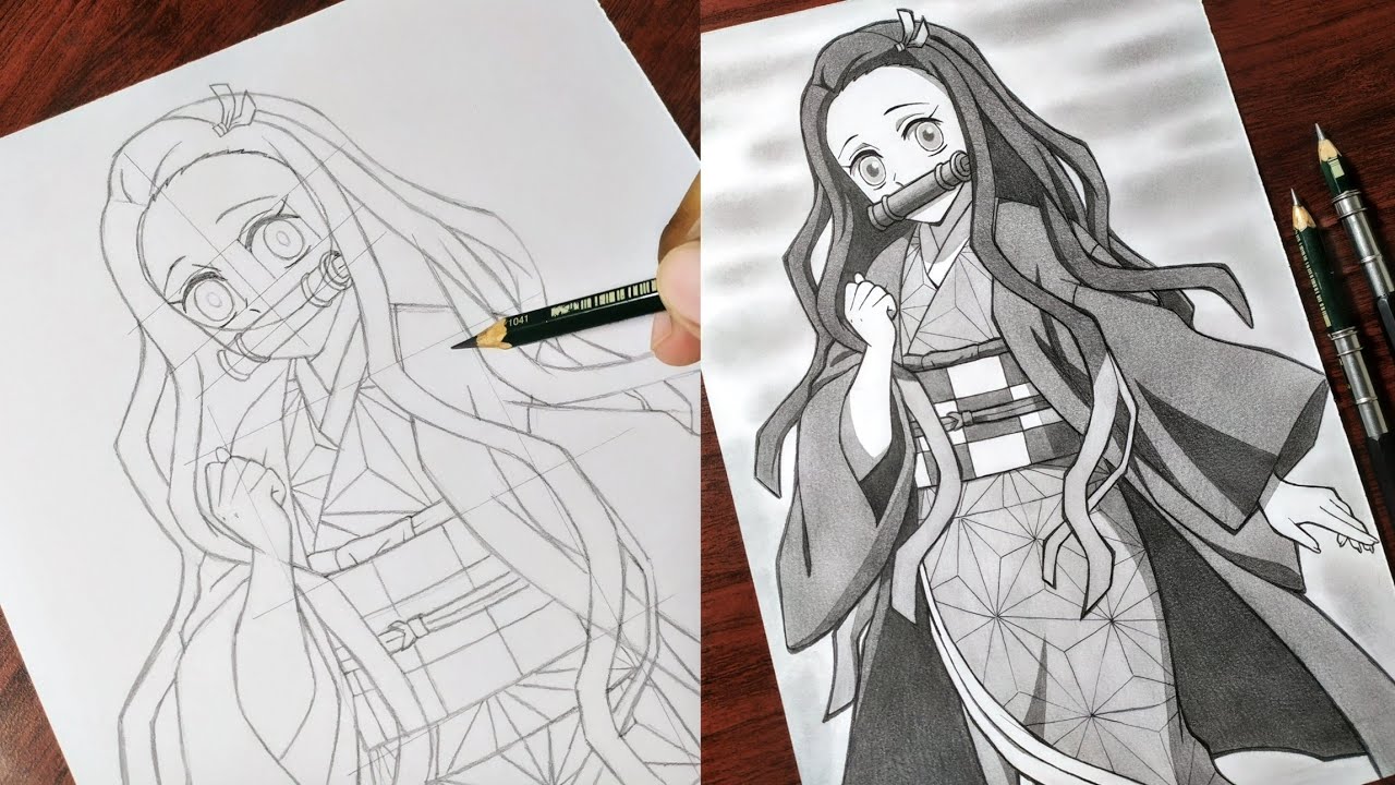 How to Draw "Nezuko Kamado" [Kimetsu no Yaiba] | Anime Drawing Step by Step (Tutorial)