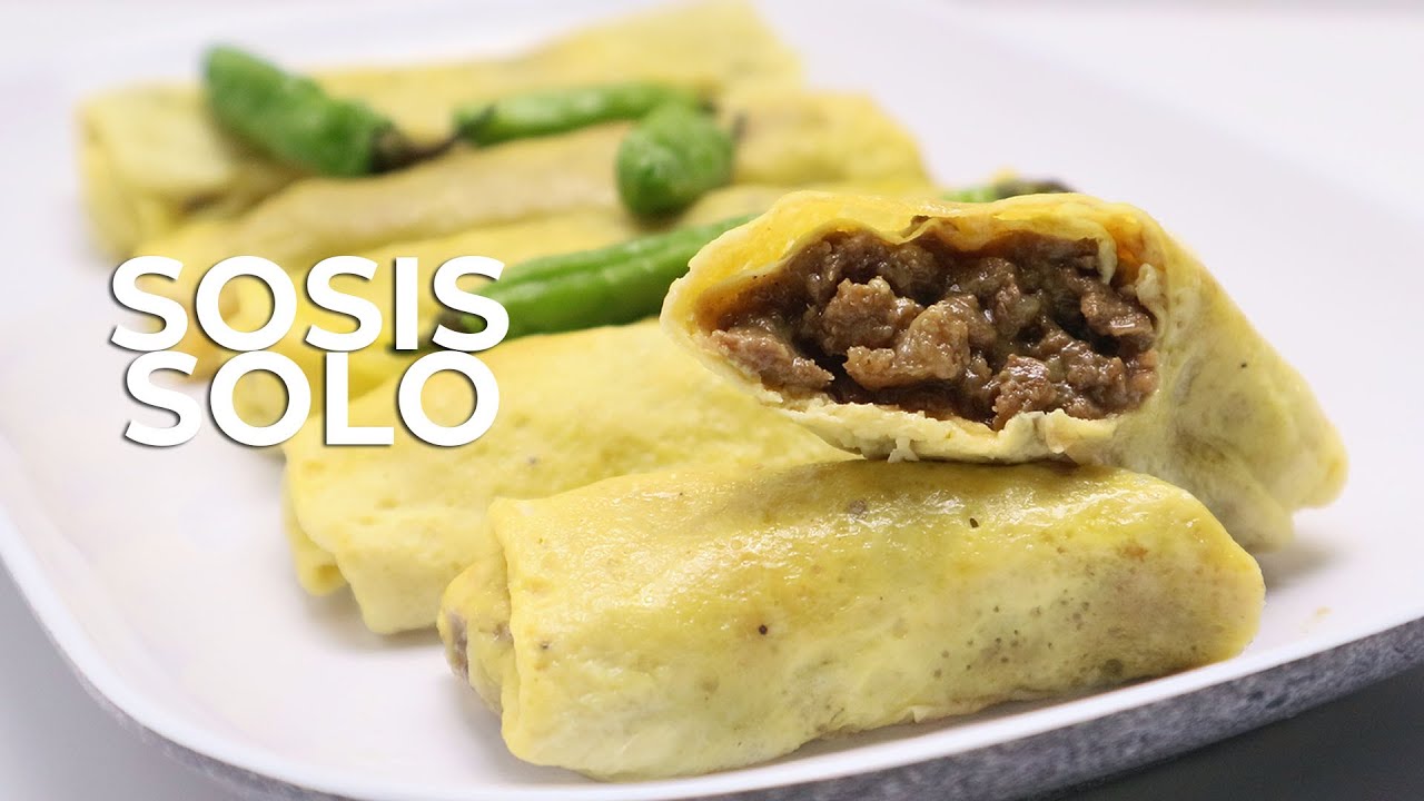 RESEP SOSIS SOLO KUKUS // STEAMED ROLLED CREPES WITH BEEF FILLING RECIPE