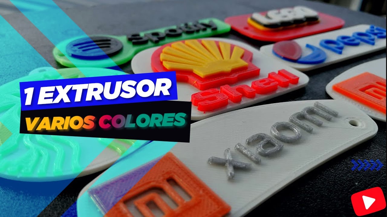 CÓMO IMPRIMIR VARIOS COLORES🤔 1 solo EXTRUSOR 🌈 LLAVEROS EN IMPRESIÓN 3D 🌈