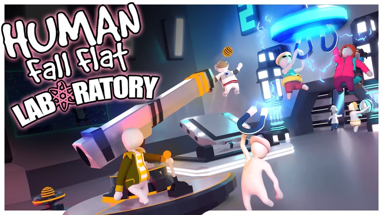 THE LABORATORY UPDATE! - Human Fall Flat (4 player gameplay)