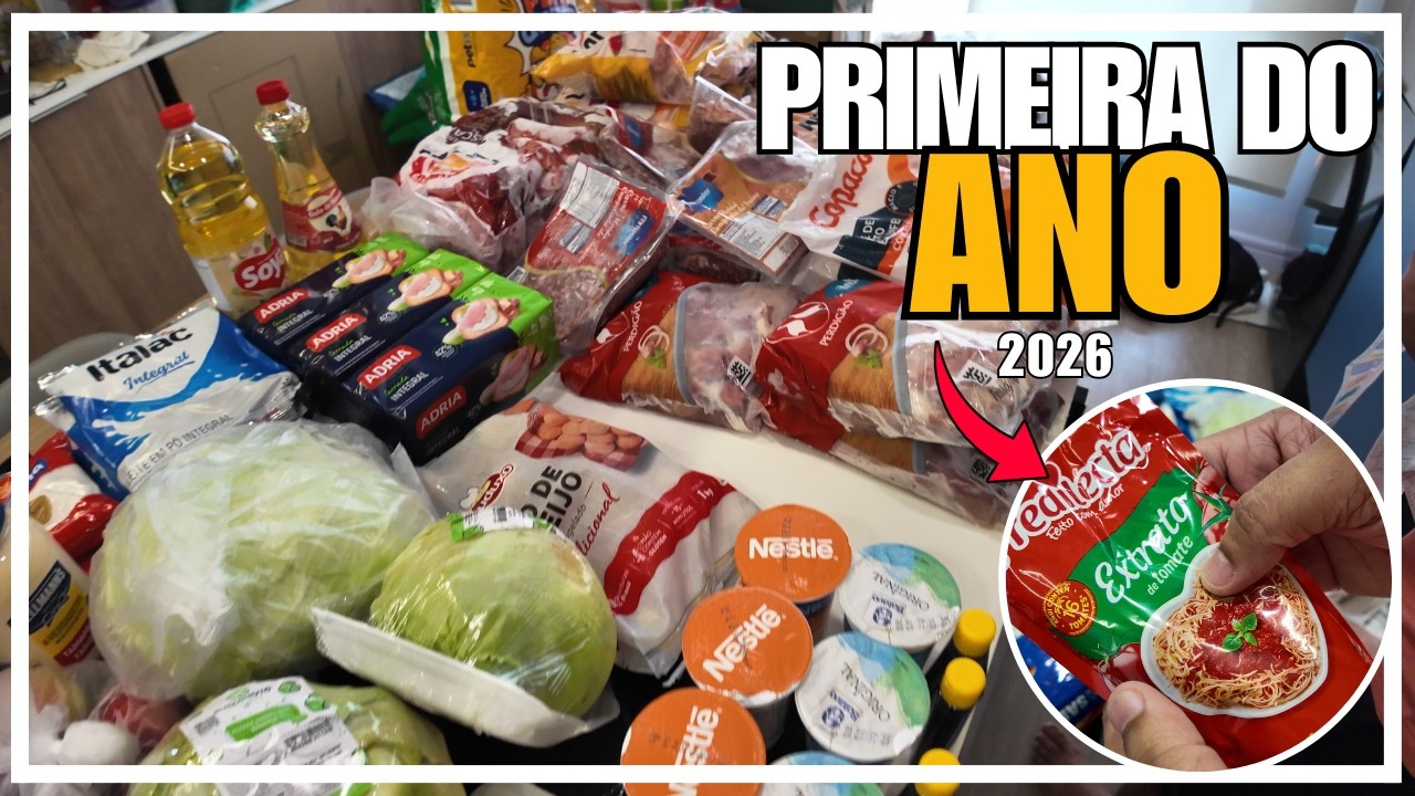 PRIMEIRA COMPRA DO ANO: Enchi o carrinho em Janeiro 2026