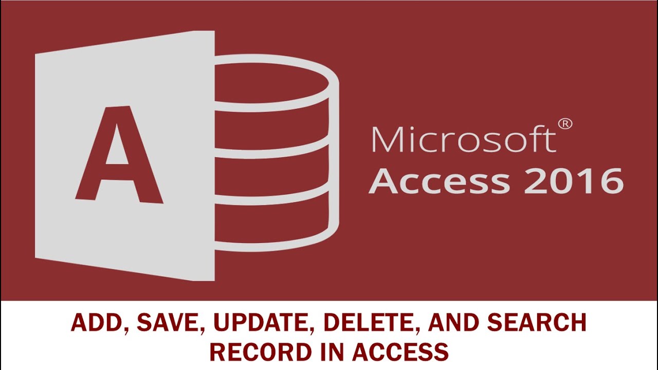 MS Access: Add, Save, Update, Delete, and Search Record
