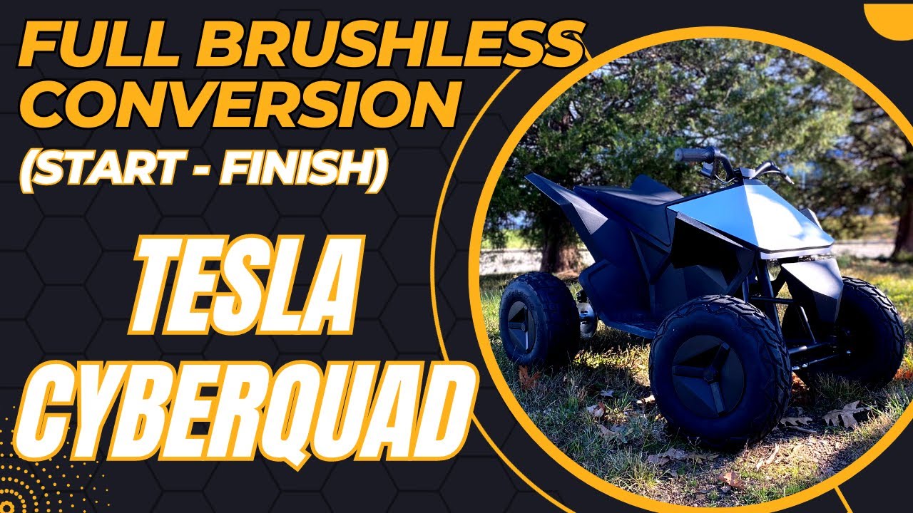 Полная сборка Tesla Cyberquad &mdash; установка комплекта бесщёточного двигателя Kunray 1000 Вт