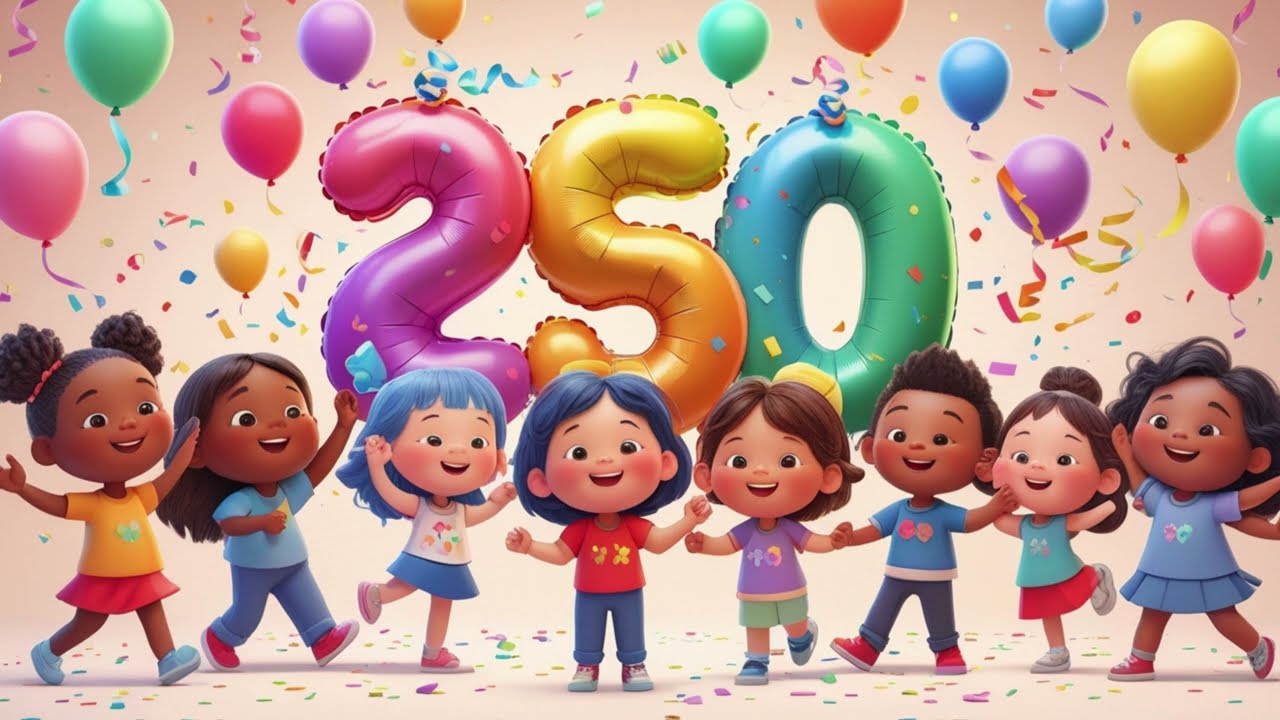 🎶🎉 Vi firar 250 prenumeranter på kanalen! 🎉| Glad barnsång, rörelse sång