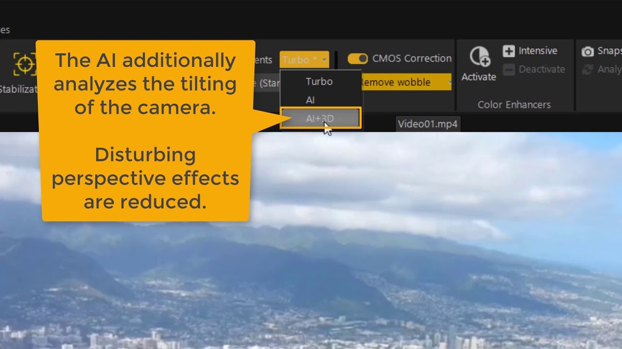 proDAD Mercalli v6 - AI (Artificial Intelligence) assisted stabilization