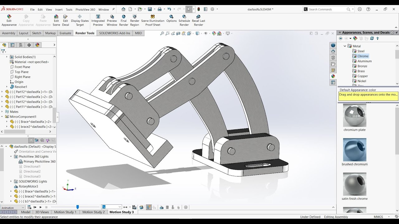 Stainless Steel Marine Hinge Mechanism || Solidworks