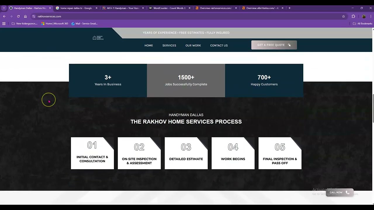 Website Analysis Video for Rakhov Home Services