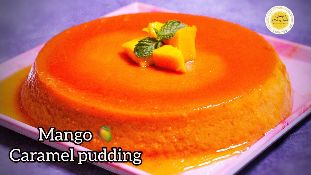 🥭 Mango caramel pudding 🍮 / Easy pudding recipe / Magic out of hands