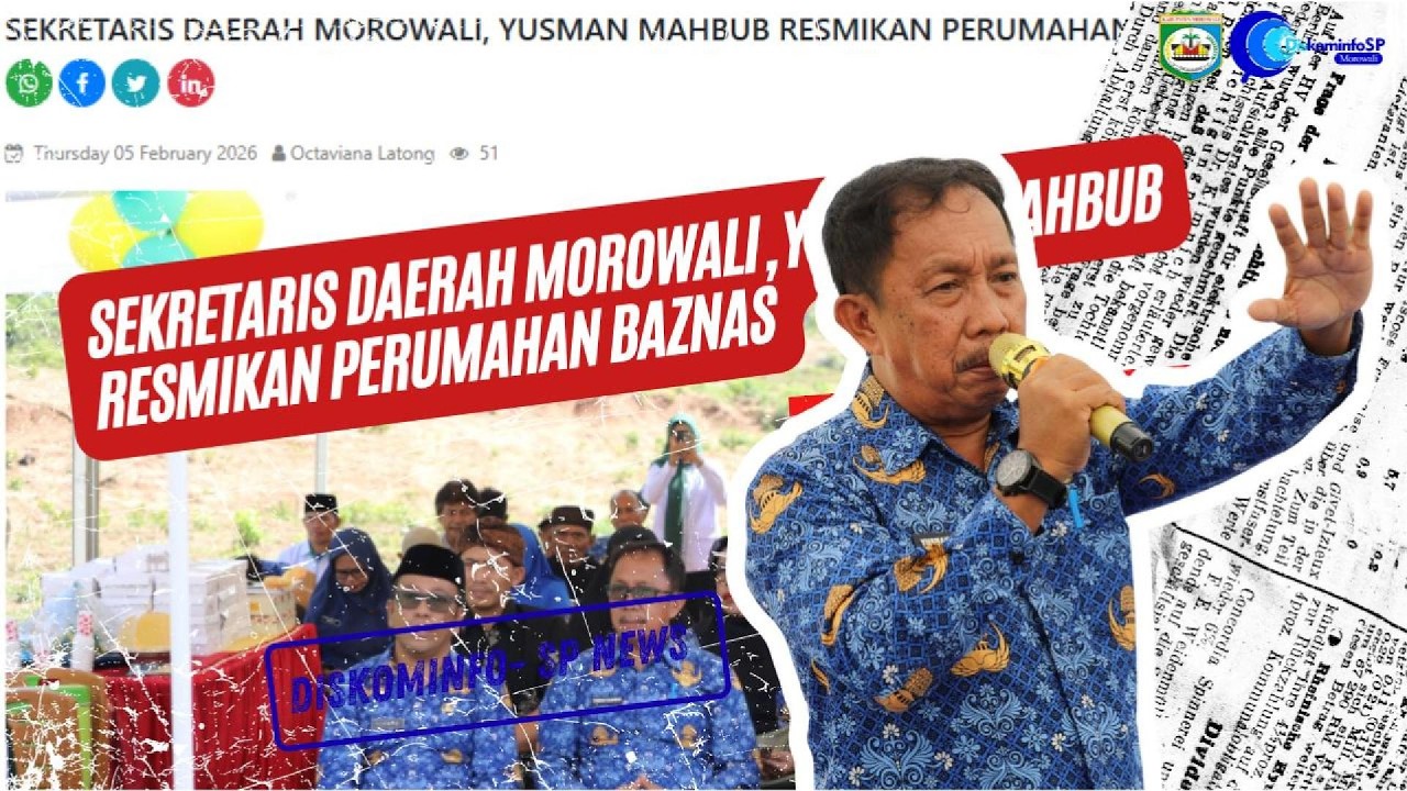 Sekretaris Daerah Morowali, Yusman Mahbub Resmikan Perumahan Baznas