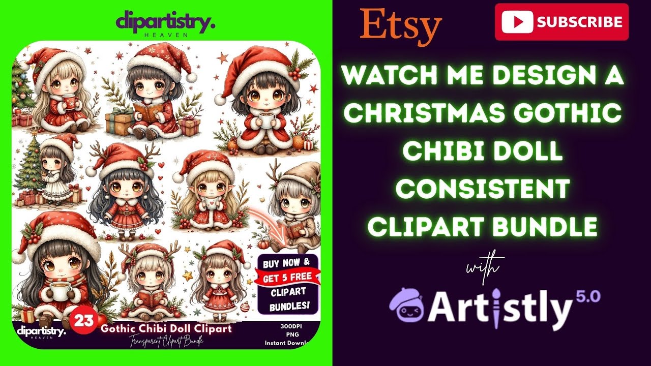 ✨How I Create Consistent Clipart Using AI Style Blending | Artistly Walkthrough