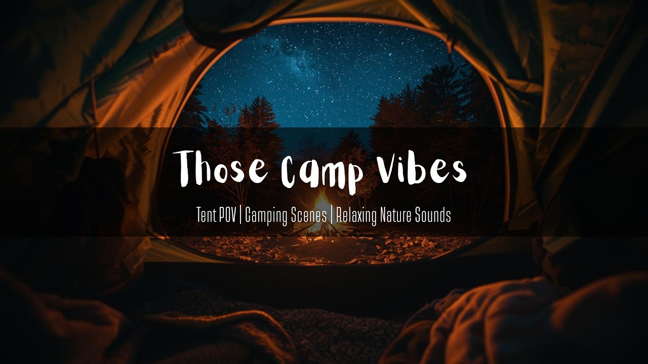 Northern Lights Camping Ambience | Nature Sounds for Sleep, Study & Relaxation {3 hours}