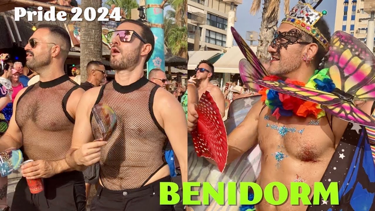 Benidorm Pride Parade 2024 at Levante Beach🌈Desfile del Orgullo Gay in Spain