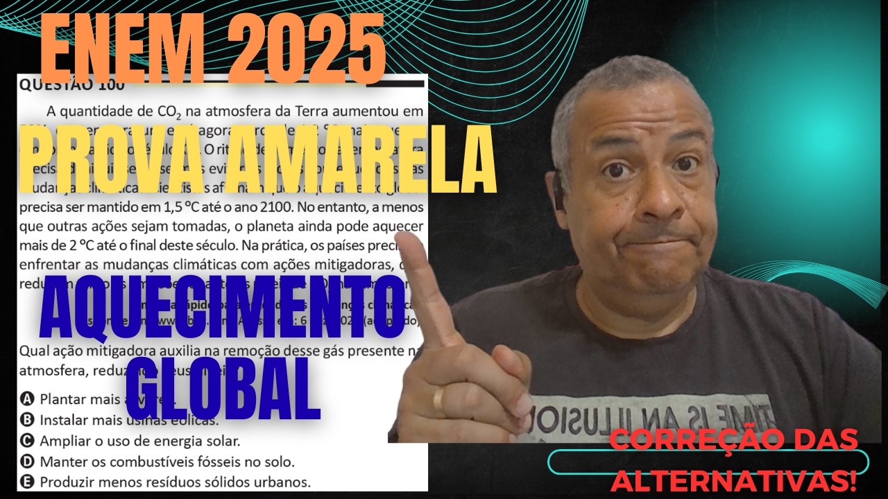 ENEM 2025 AMARELA Q.100_A quantidade de CO2 na atmosfera da Terra aumentou em 50%, e a temperatura