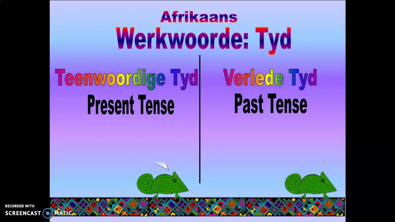 Teenwoordige en verlede tyd