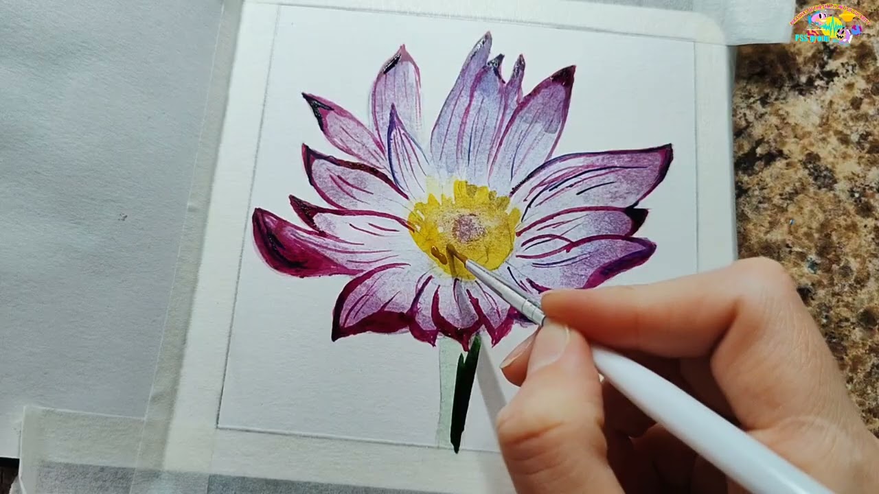 Как нарисовать крокус акварелью 🩵 #урокирисования #какрисовать #акварель #artcommunity #art 