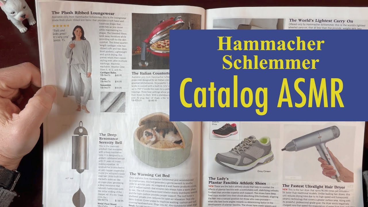 👩‍🦽 Flip through Hammacher Schlemmer Catalog 👟 - soft-spoken relaxing ASMR lofi
