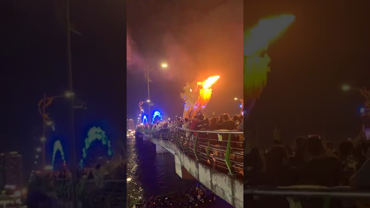 @ Dragon Bridge fire & water show Da Nang, Vietnam Friday, Saturday, Sunday at 9:00 PM,about 15 mins