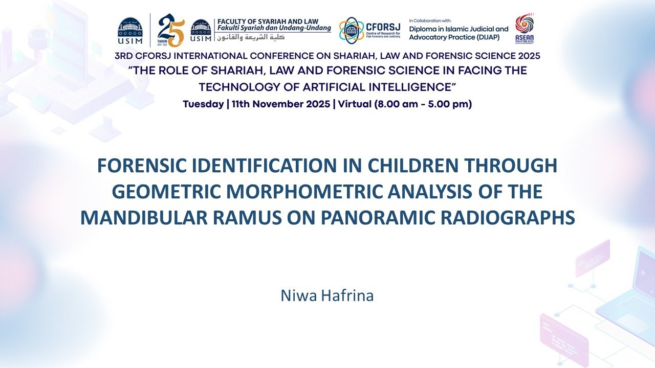 CFORSJ i CONF 2025: NIWA HAFRINA – FORENSIC - ENGLISH