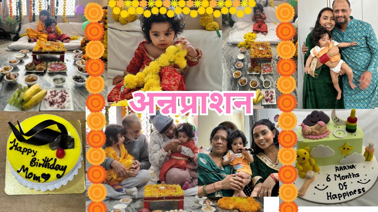 "First Taste of Tradition: अन्‍नप्राशन Rice Ceremony for Our Baby Girl" | with Grandmother birthday