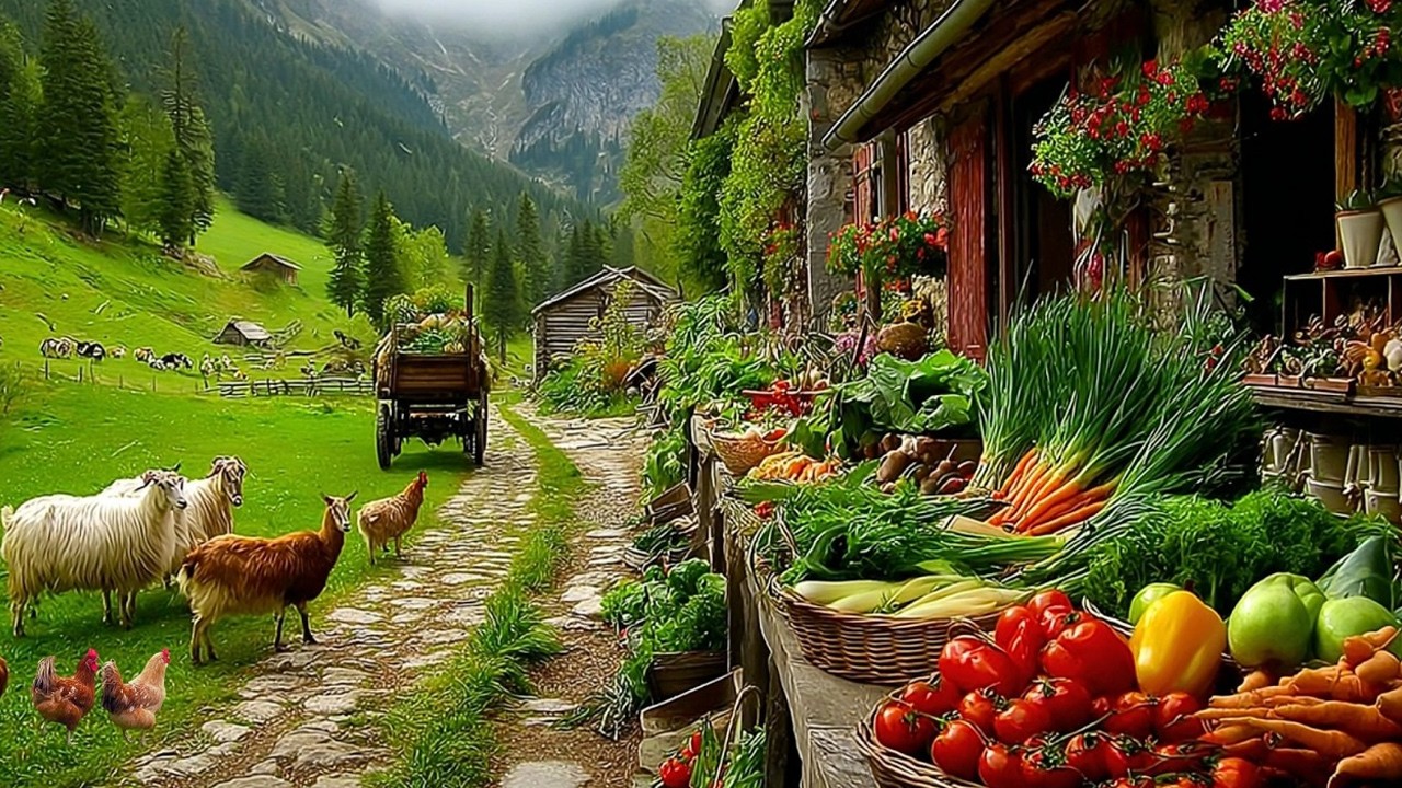 How Farmers Live in Switzerland 🇨🇭 | Real Farm Life & Fresh Harvest