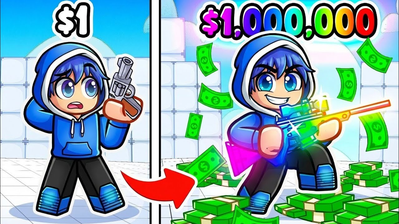 $1 vs $1,000,000 ACCOUNT in Roblox Rivals...[REUPLOADED]