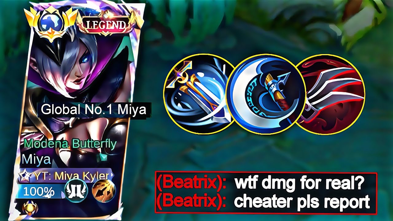 MIYA 1 HIT SAVAGE TUTORIAL BUILD 2025!💀 (100% AUTO KILL.) Miya Best Build & Emblem 2025!!! - MLBB🔥