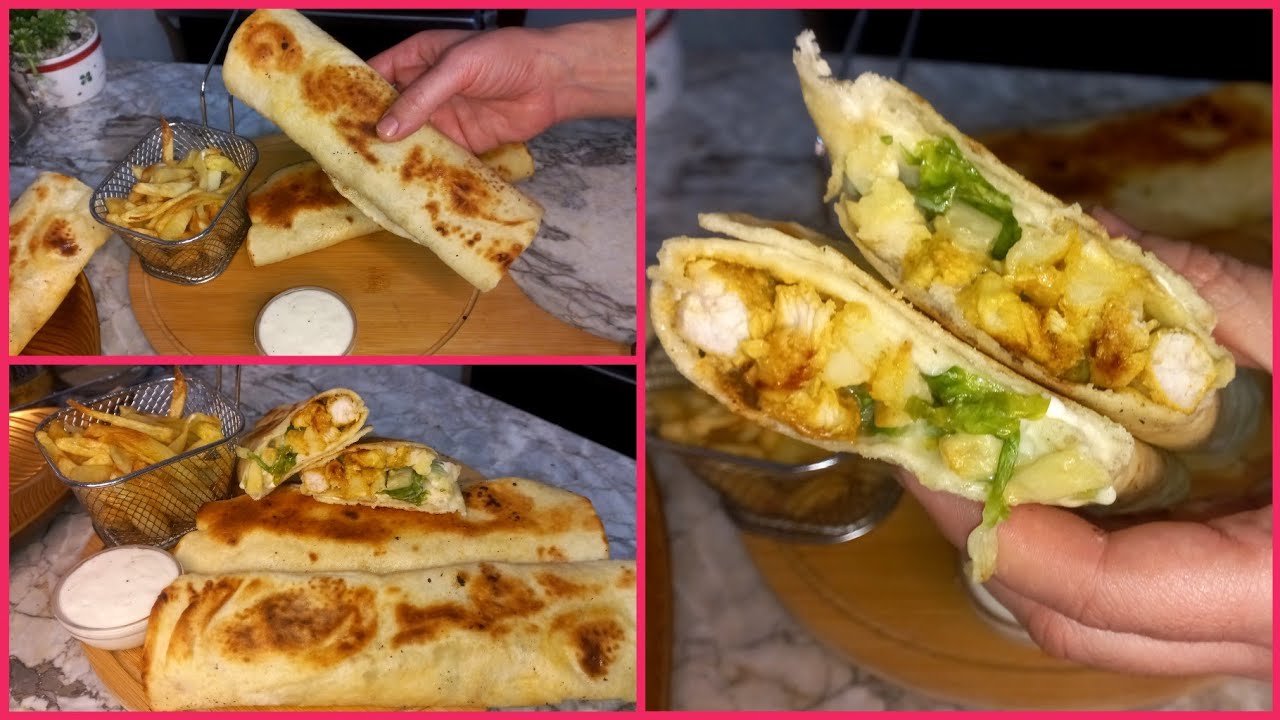 عمري نشريها✋ولادي ولاو مدمنين عليها😋شوارما تهببل من الخبز لصلصة الثومية المدهشة👌فرحي وليداتك رووعة😍💪