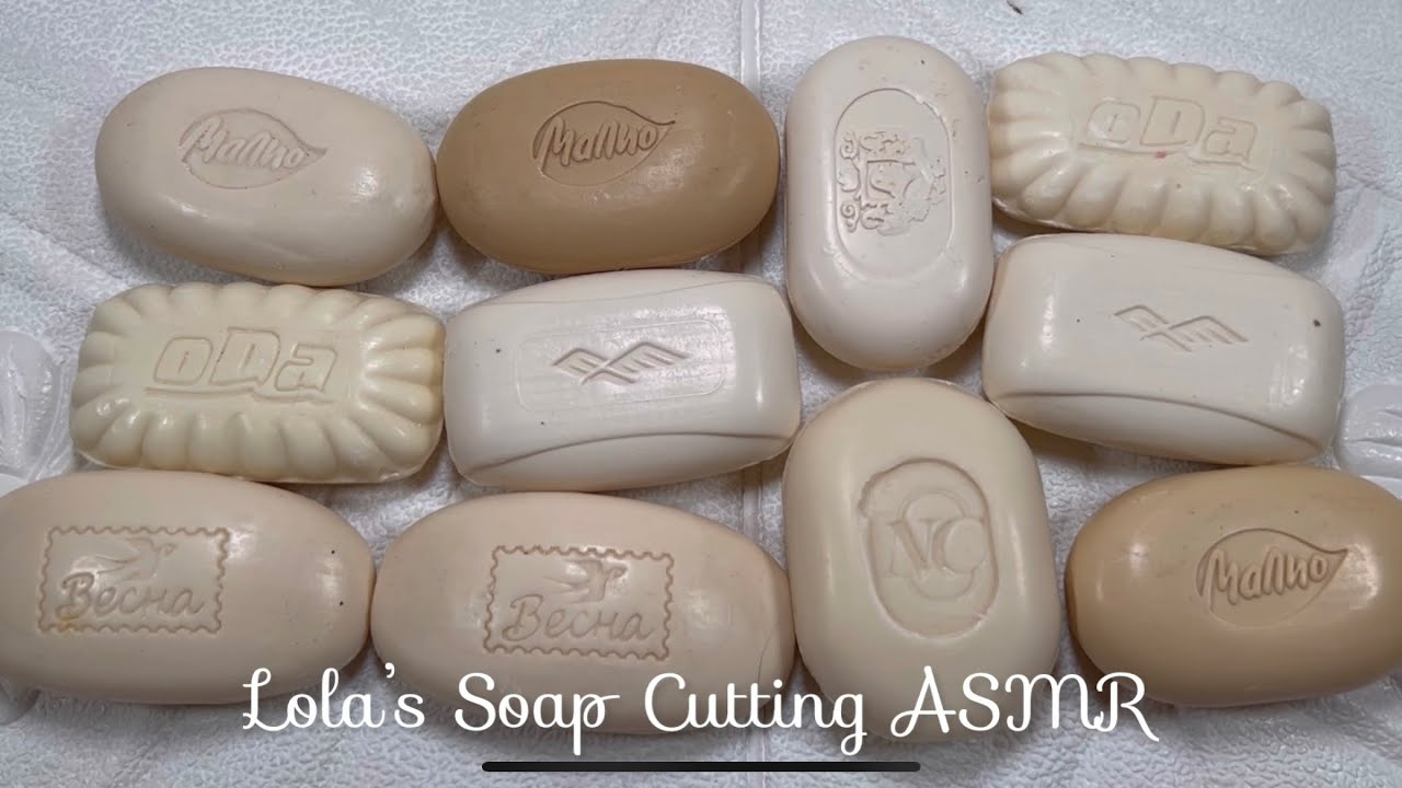 ASMR soap cutting, Dry Russian baby soaps 🤍🕊🤍 relaxing ASMR