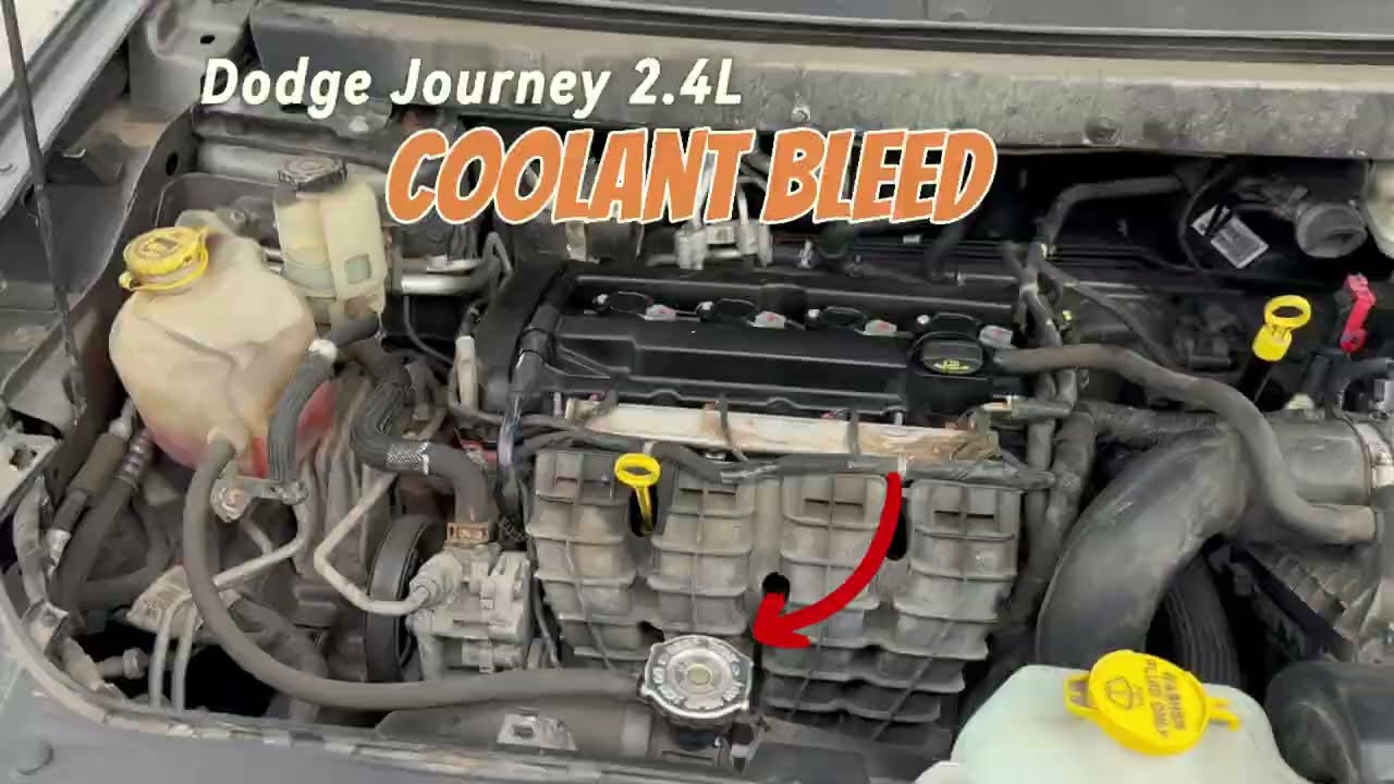 How to bleed the coolant system on a Dodge Journey 2013 2.4 L