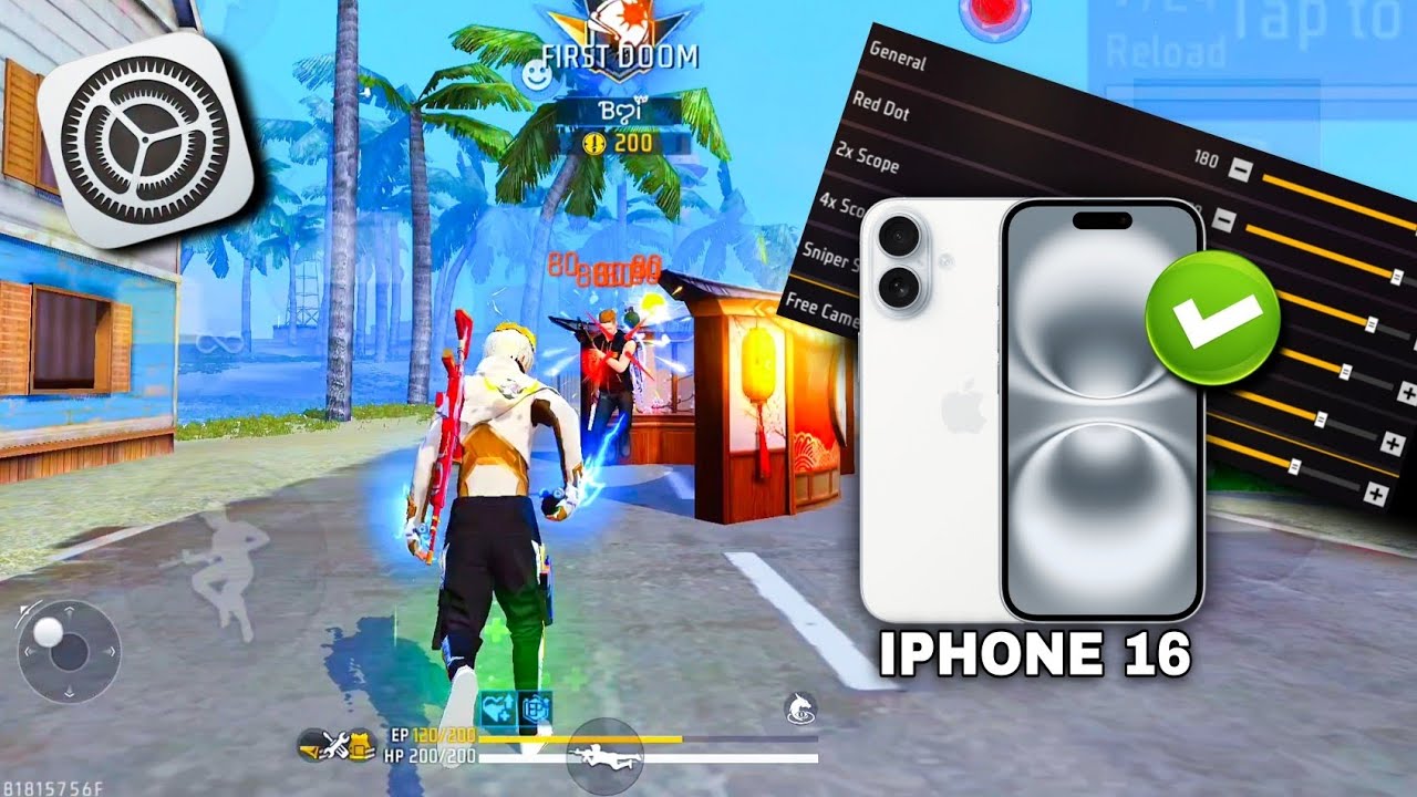 iPhone 16 Free Fire Sensitivity Settings ⚙️ | iPhone 16 Free Fire Headshot Settings ⚙️