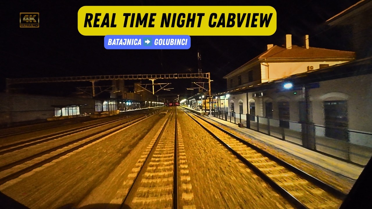 4K | Midnight Cabview Through Serbia | Batajnica – Golubinci